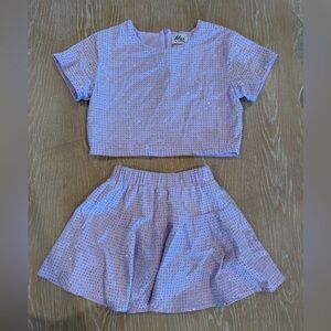 Lola + The Boys Lavender Sparkle Skirt Set